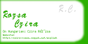 rozsa czira business card